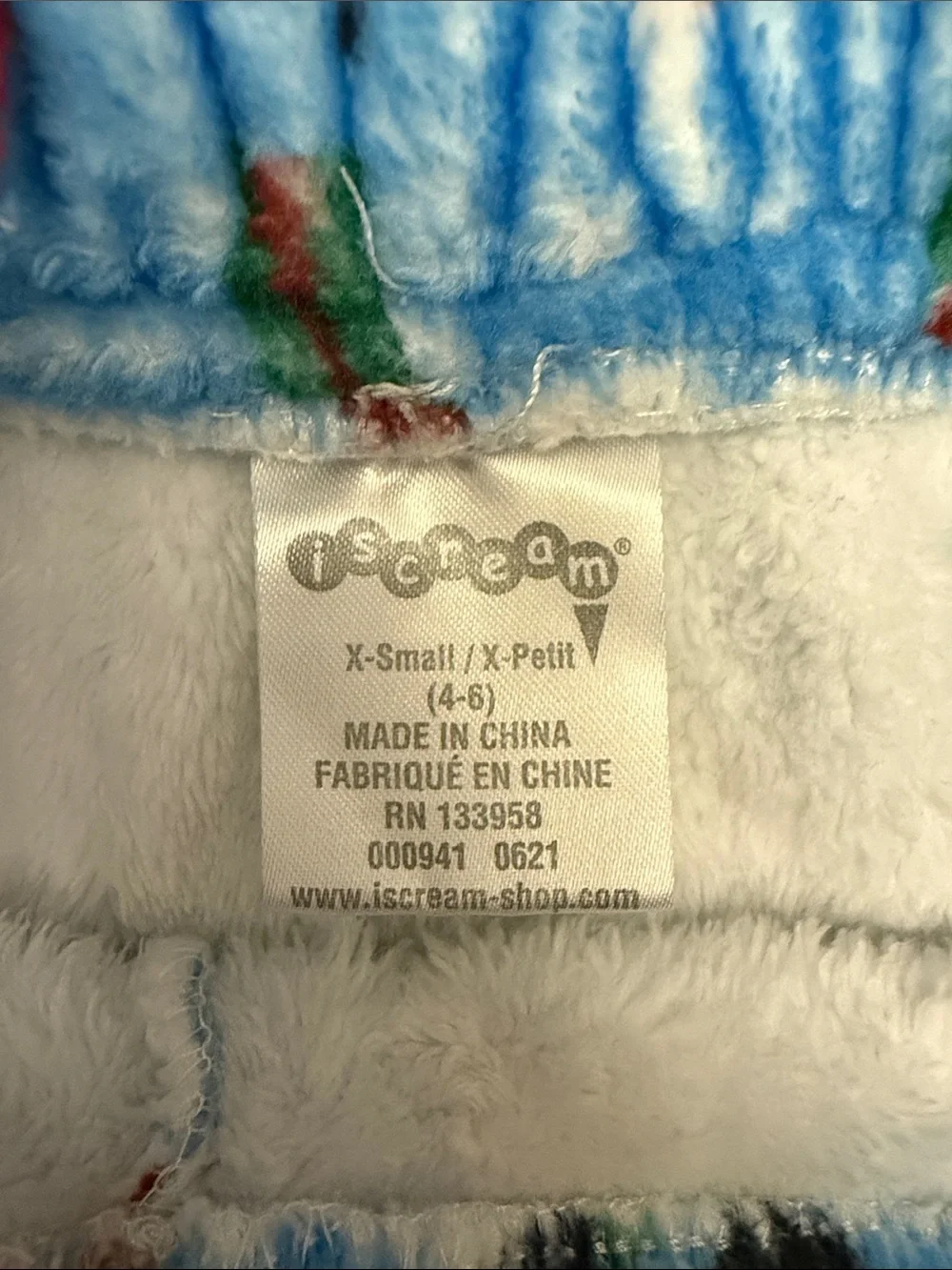 Kids Blue Holiday Fleece Pajama Shorts